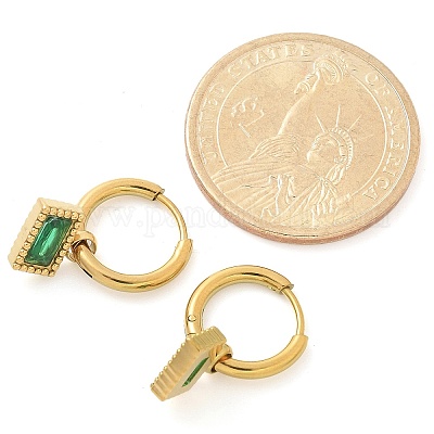 Серьги-кольца из нержавеющей стали 304 с ионным покрытием (IP) EJEW-A118-01G-1