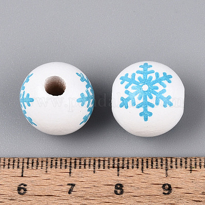 Рождественские бусины из дерева схима WOOD-T032-35G-1