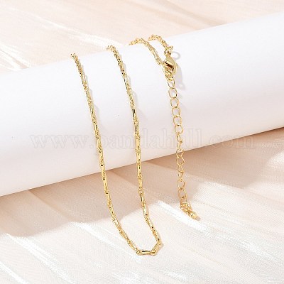 Цепочки из текстурированной латуни толщиной 2 мм NJEW-L356-02G-1