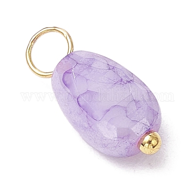 20 шт. непрозрачные стеклянные подвески с эффектом кракле PALLOY-JF03952-05-1