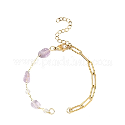 Изготовление браслета-цепочки из скрепок из нержавеющей стали 304 AJEW-JB01434-03-1