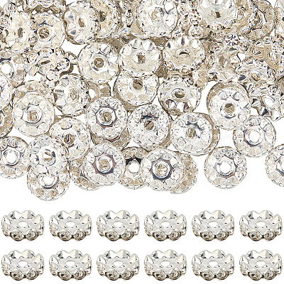 120 шт. Латунные бусины со стразами RB-PA0001-03S-01-1