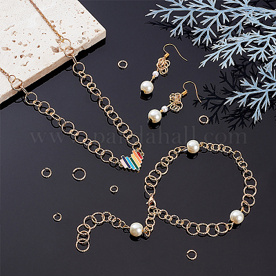 120 шт. 3 стиля латунных открытых соединительных колец для плетения кольчуги KK-GA0001-32-1