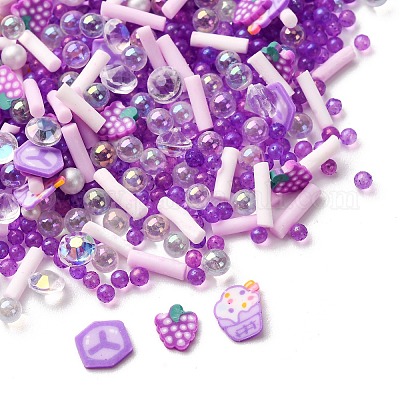 Кабошоны из полимерной глины ручной работы и пластиковые бусины для изготовления фурнитуры для бижутерии своими руками CLAY-B007-04K-1