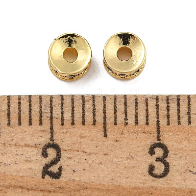 Стойки обшивки латунь микро проложить кубического циркония бусы KK-U030-29G-05-1