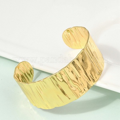 Браслеты-манжеты из нержавеющей стали 304 для женщин BJEW-Z097-11G-1