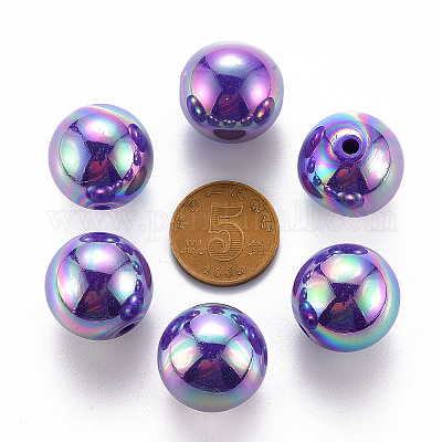 Непрозрачные акриловые бусины MACR-S370-D20mm-31-1