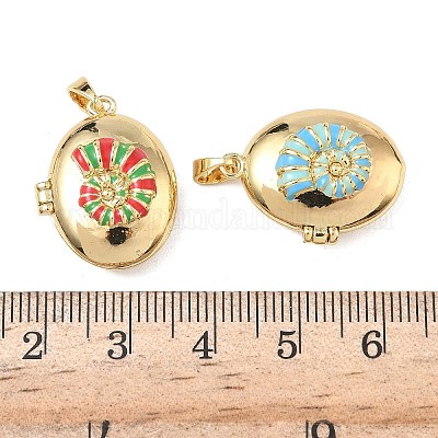 Латунь эмаль Locket подвески KK-F923-03C-G-1