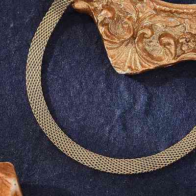 Ионное покрытие (ip) 304 нержавеющая сталь сетка цепи/сетчатые браслеты браслеты BJEW-I274-13G-1