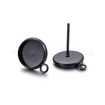 Серьги-гвоздики из нержавеющей стали 304 STAS-H467-08B-10mm-1