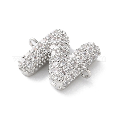 Латунные микро-паве кубические цирконии буквы соединения KK-I717-04N-P-1