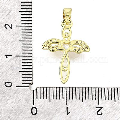 Латунные микро проложить кубического циркония подвески KK-V007-43G-1