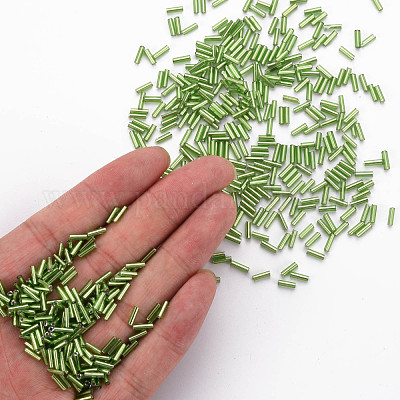 Никелированный стеклянные бусины стеклярус SEED-S046-01B-49A-1