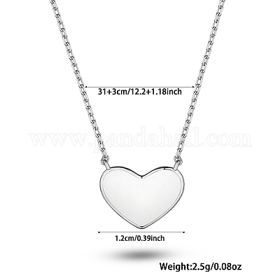 Антикоррозийные ожерелья в форме сердца из стерлингового серебра ко дню святого валентина для женщин LE7132-2-1