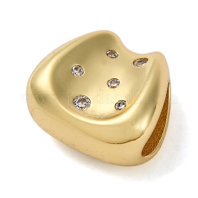 Самородки латунные микропаве прозрачные кубические циркониевые бусины KK-P308-50G-1