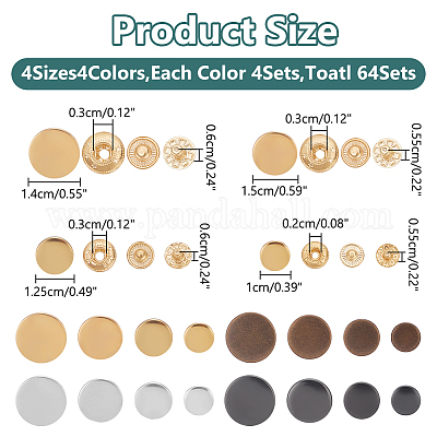 64 комплект из 16-х кнопок из сплава BUTT-WR0001-11-1