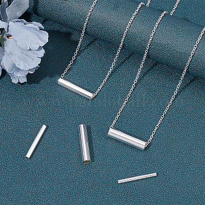 Трубчатые бусины из нержавеющей стали 304 STAS-UN0014-57S-1