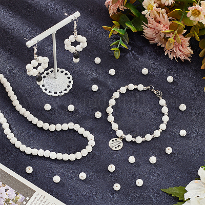 6 нить бусины из натурального вулканического камня G-NB0004-04-1