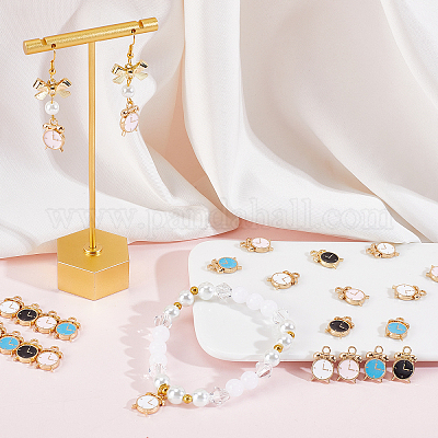 40шт 4 цвета сплава эмалевые подвески ENAM-SC0003-46-1