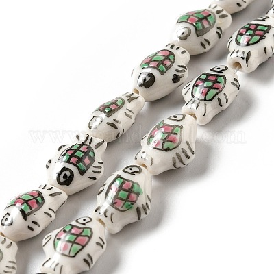 Ручной печатный шарики фарфора PORC-F005-03A-1