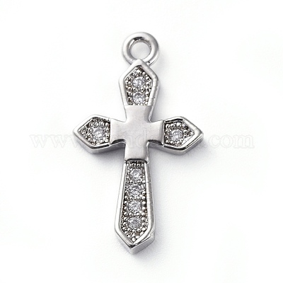 Латунные микро проложить кубического циркония подвески ZIRC-G157-02P-1