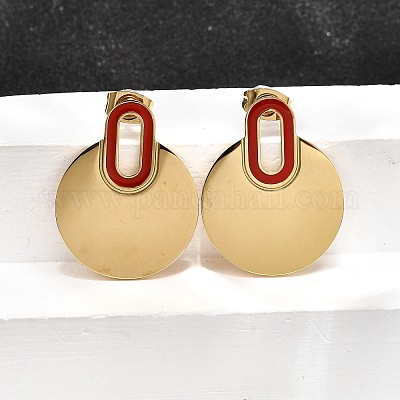 Серьги-гвоздики из нержавеющей стали 304 EJEW-Q030-01G-B-1