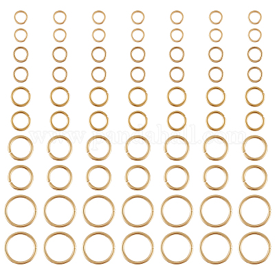 250 шт. 5 размера латунных соединительных колец с покрытием для стойки KK-DC0002-07-1