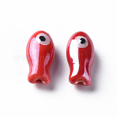 Фарфоровые бусины ручной работы&nbsp;PORC-T007-06D-1