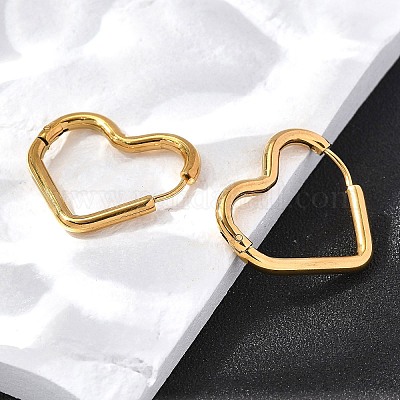 201 серьги-кольца из нержавеющей стали EJEW-Q026-11G-1