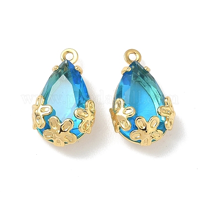 Латунь стекло амулеты KK-Z136-07G-02-1