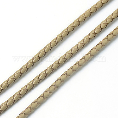 Кожаный плетеный шнур&nbsp;WL-Q005-5mm-7-1