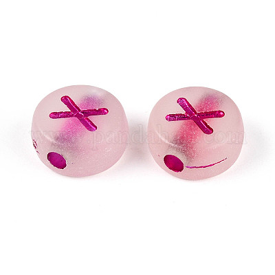 Светящиеся матовые акриловые бусины FACR-T008-02X-1