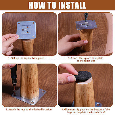 Ножка деревянной мебели AJEW-WH0651-21B-1