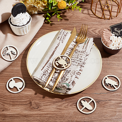 100 шт. 5 стиля необработанных деревянных вырезов WOOD-OC0002-88-1