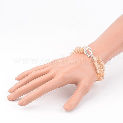 Браслеты из натуральных драгоценных камней с бисером BJEW-JB02321-1