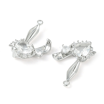 Латунные микро проложить кубического циркония подвески KK-L208-05P-01-1