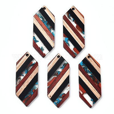 Подвески из смолы и ореха&nbsp;RESI-N039-22-1