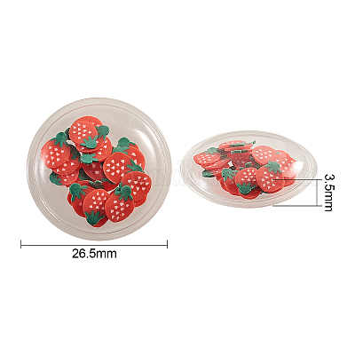 40шт 4 цвета ПВХ пластик с кабошонами из полимерной глины KY-CJ0001-43-1