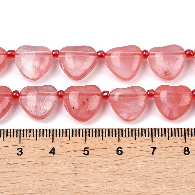 Вишневого кварца стеклянные бусы пряди&nbsp;G-NH0069-A06-1