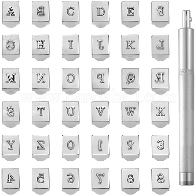 Наборы инструментов для тиснения кожи с буквами и цифрами TOOL-WH20012-002A-1