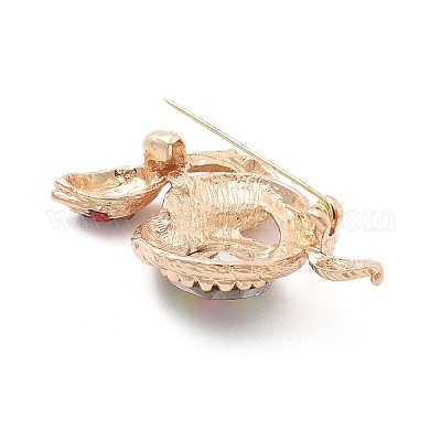 Броши из змеиного сплава со стразами JEWB-E041-03KCG-1