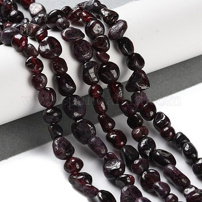 Гранат природный бисер нитей G-P497-01C-40-1