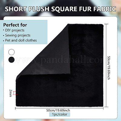 2 лист 2-х цветной искусственной меховой ткани кролика AJEW-BC0007-31-1