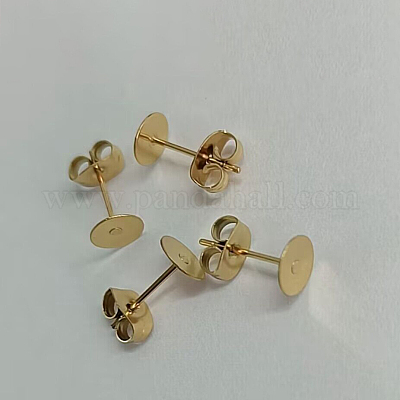 Ионное покрытие (ip) 304 нержавеющая сталь гвоздики фурнитура для сережек STAS-H436-24G-12mm-1