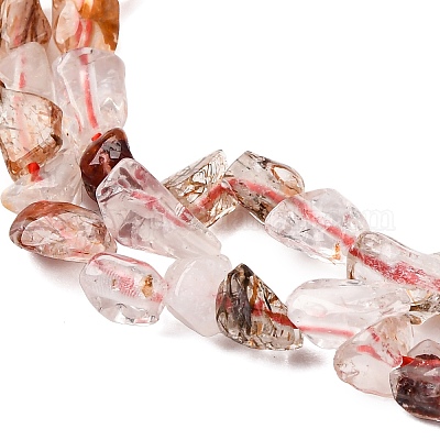 Натуральный гематоидный кварц / нитки из железистого кварца G-I389-A04-1