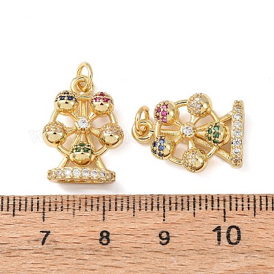 Латунные микро проложить кубического циркония подвески KK-C143-35B-G-1