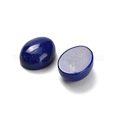 Окрашенные натуральные лазури кабушоны G-K403-07-8x10mm-1