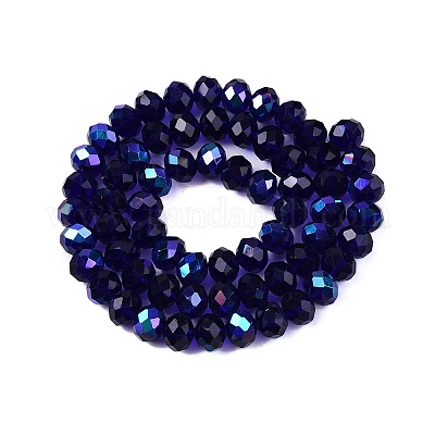 Стеклянные бусины с гальваническим покрытием  EGLA-A044-T8mm-L06-1