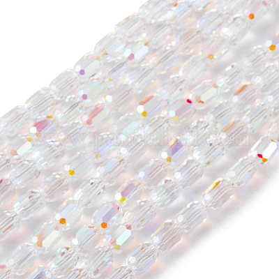 Стеклянные бусины с гальваническим покрытием  EGLA-D031-01Z-1