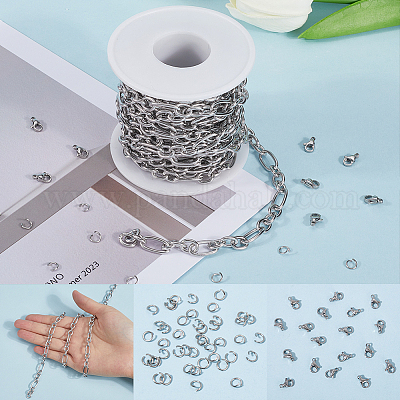 Цепи Figaro из нержавеющей стали 304 FIND-SC0012-50C-P-1